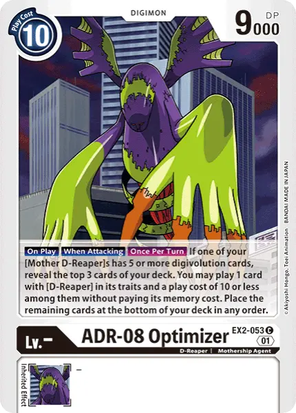 Digimon TCG Card 'EX2-053' 'ADR-08 Optimizer'