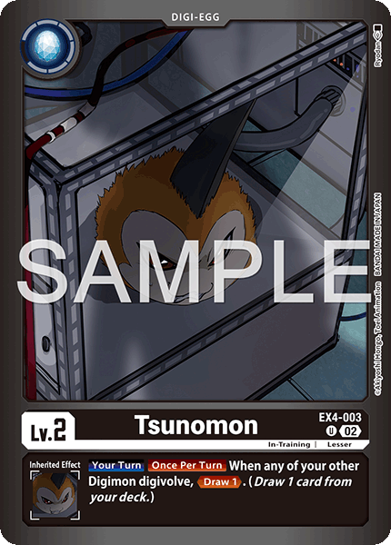 Digimon TCG Card 'EX4-003_P1' 'Tsunomon'