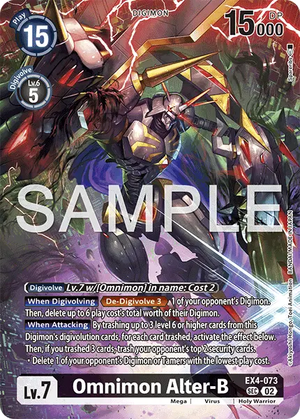 Digimon TCG Card 'EX4-073_P2' 'Omnimon Alter-B'