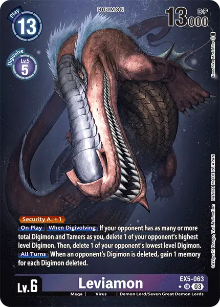 Digimon TCG Card 'EX5-063_P1' 'Leviamon'