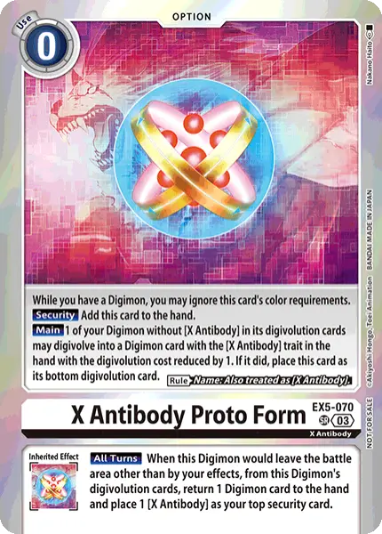 Digimon TCG Card 'EX5-070_P3' 'X Antibody Protoform'
