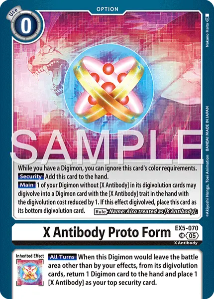 Digimon TCG Card 'EX5-070_P4' 'X Antibody Protoform'