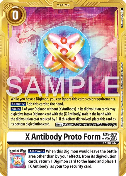 Digimon TCG Card 'EX5-070_P5' 'X Antibody Protoform'