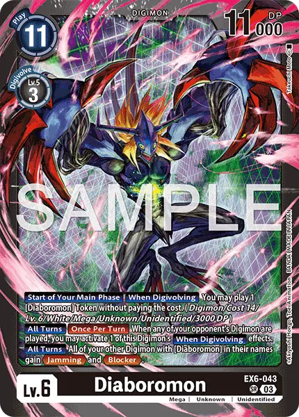 Digimon TCG Card 'EX6-043_P2' 'Diaboromon'