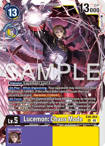 Digimon TCG Card 'EX6-054_P2' 'Lucemon: Chaos Mode'