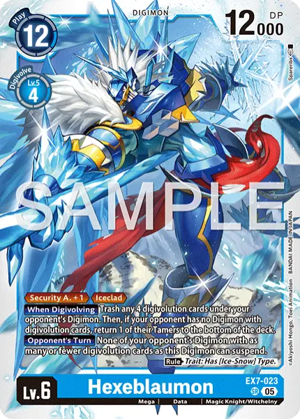 Digimon TCG Card 'EX7-023_P3' 'Hexeblaumon'