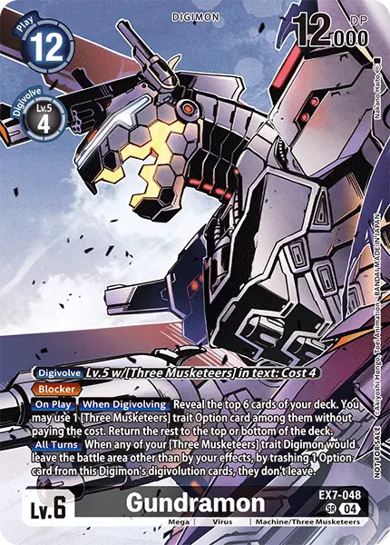 Digimon TCG Card 'EX7-048_P2' 'Gundramon'
