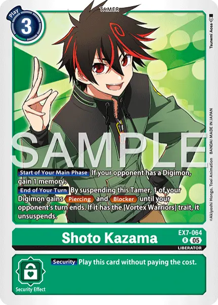 Digimon TCG Card 'EX7-064_P2' 'Shoto Kazama'