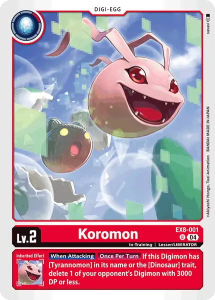 Digimon TCG Card 'EX8-001' 'Koromon'