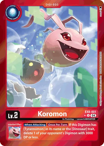 Digimon TCG Card 'EX8-001_P1' 'Koromon'