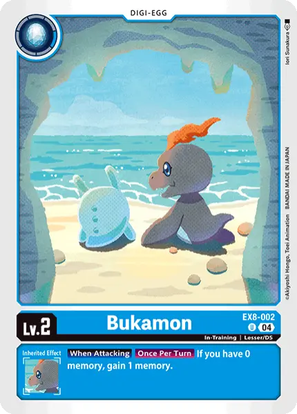 Digimon TCG Card 'EX8-002' 'Bukamon'