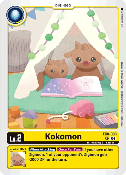 Digimon TCG Card 'EX8-003' 'Kokomon'