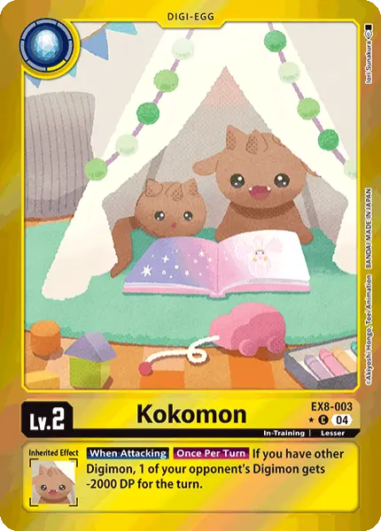 Digimon TCG Card 'EX8-003_P1' 'Kokomon'