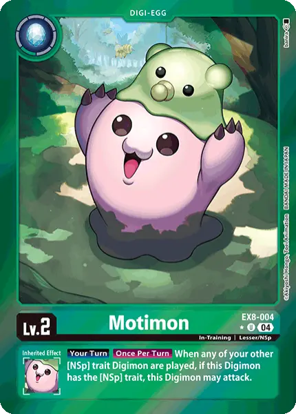 Digimon TCG Card 'EX8-004_P1' 'Motimon'