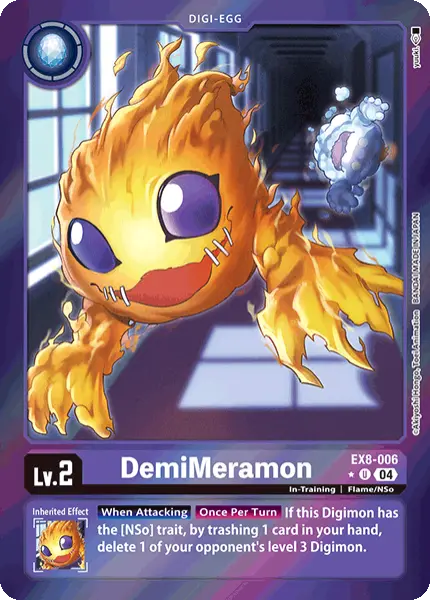Digimon TCG Card 'EX8-006_P1' 'DemiMeramon'