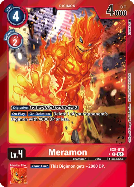 Digimon TCG Card 'EX8-010_P1' 'Meramon'