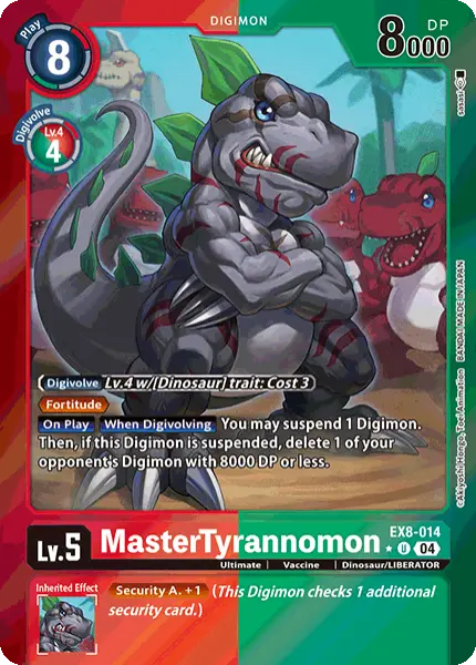 Digimon TCG Card 'EX8-014_P1' 'MasterTyrannomon'