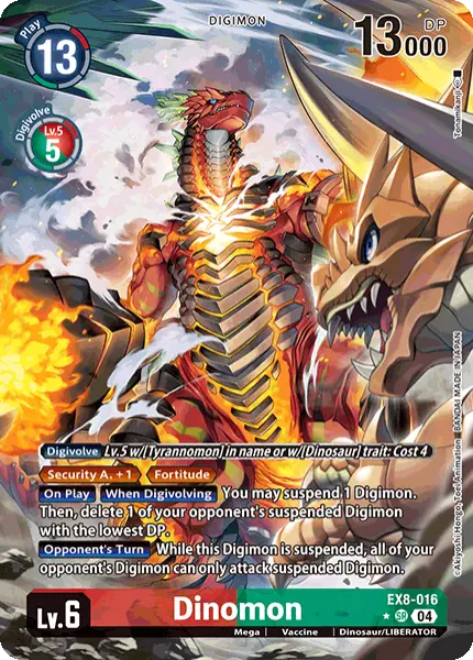 Digimon TCG Card 'EX8-016_P1' 'Dinomon'