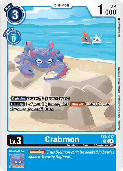 Digimon TCG Card EX8-017 Crabmon