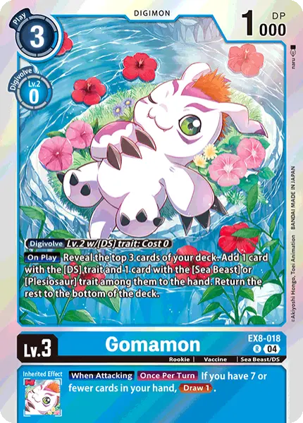 Digimon TCG Card 'EX8-018' 'Gomamon'