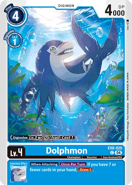 Digimon TCG Card 'EX8-020' 'Dolphmon'