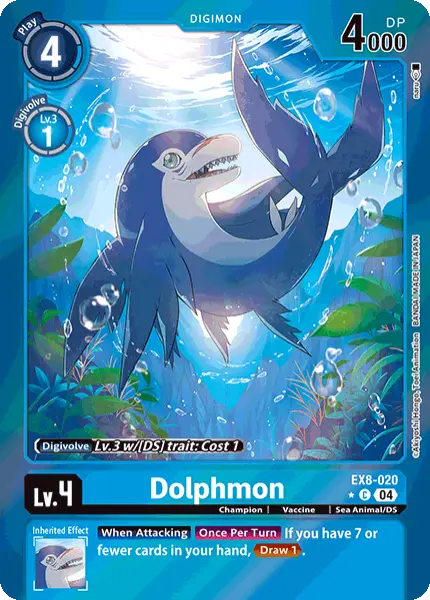 Digimon TCG Card 'EX8-020_P1' 'Dolphmon'