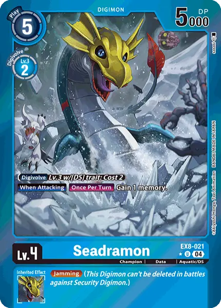Digimon TCG Card 'EX8-021_P1' 'Seadramon'