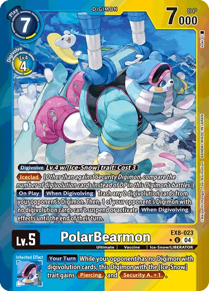 Digimon TCG Card 'EX8-023_P1' 'PolarBearmon'