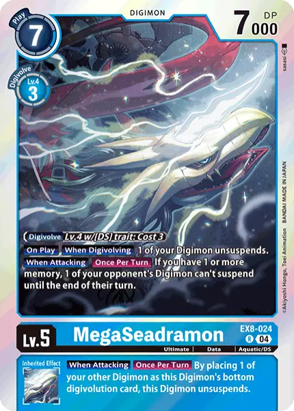 Digimon TCG Card EX8-024 MegaSeadramon
