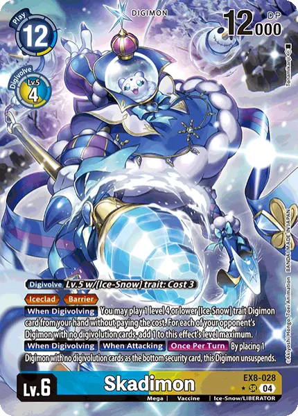 Digimon TCG Card 'EX8-028_P1' 'Skadimon'