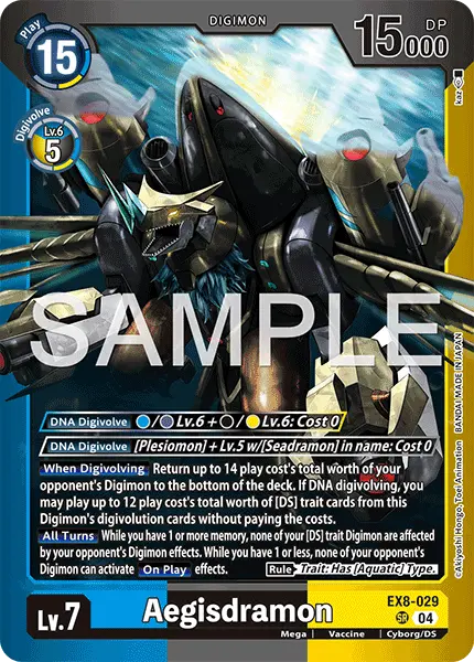 Digimon TCG Card 'EX8-029_P2' 'Aegisdramon'