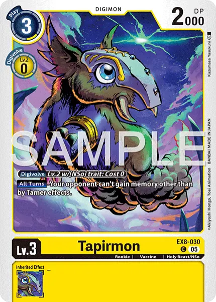 Digimon TCG Card 'EX8-030_P3' 'Tapirmon'
