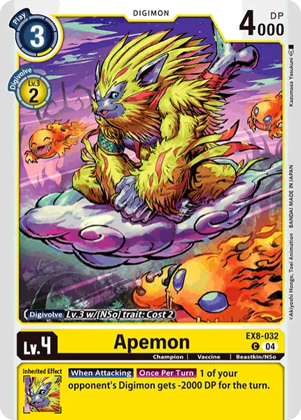 Digimon TCG Card 'EX8-032' 'Apemon'