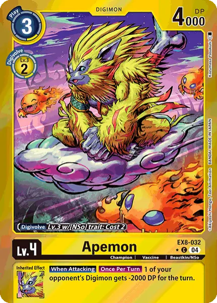 Digimon TCG Card 'EX8-032_P1' 'Apemon'