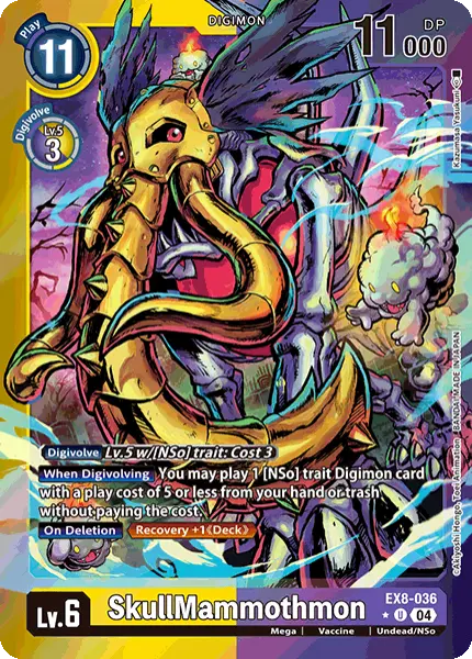 Digimon TCG Card 'EX8-036_P1' 'SkullMammothmon'