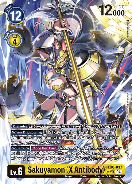 Digimon TCG Card 'EX8-037_P1' 'Sakuyamon (X Antibody)'