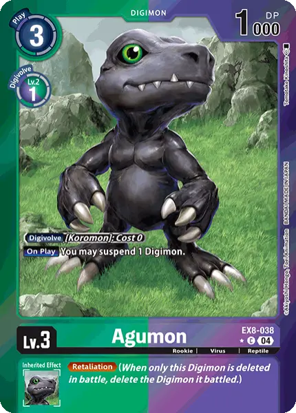 Digimon TCG Card 'EX8-038_P1' 'Agumon'