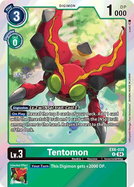 Digimon TCG Card 'EX8-039' 'Tentomon'