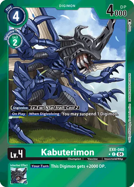 Digimon TCG Card 'EX8-040_P1' 'Kabuterimon'