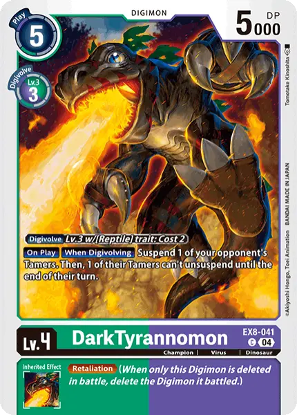 Digimon TCG Card 'EX8-041' 'DarkTyrannomon'