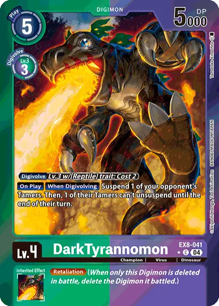 Digimon TCG Card 'EX8-041_P1' 'DarkTyrannomon'