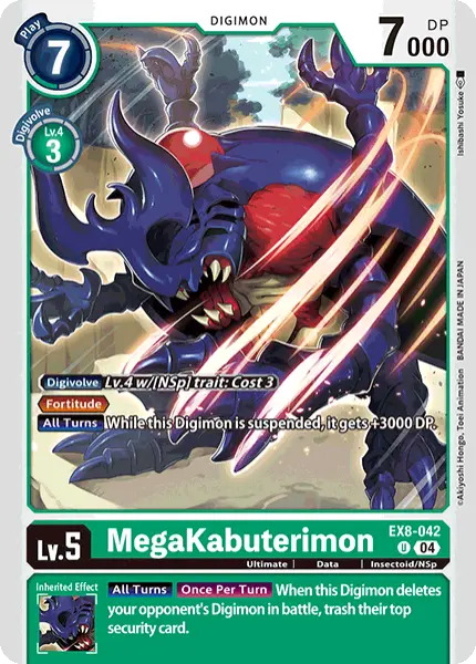 Digimon TCG Card 'EX8-042' 'MegaKabuterimon'