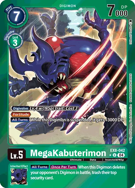Digimon TCG Card 'EX8-042_P1' 'MegaKabuterimon'