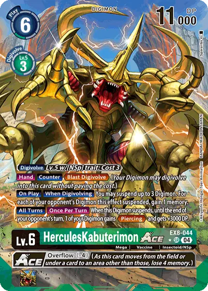 Digimon TCG Card 'EX8-044_P1' 'HerculesKabuterimon'