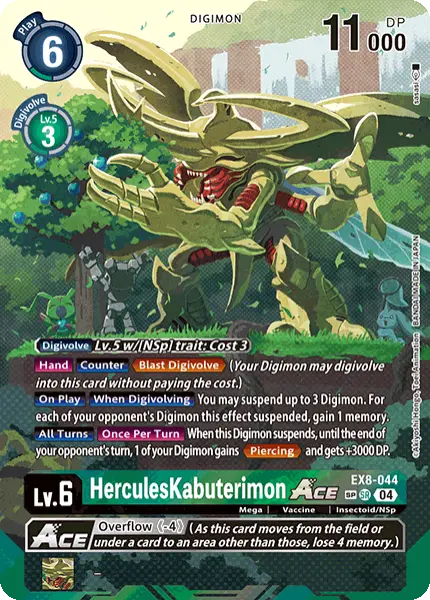 Digimon TCG Card 'EX8-044_P2' 'HerculesKabuterimon'