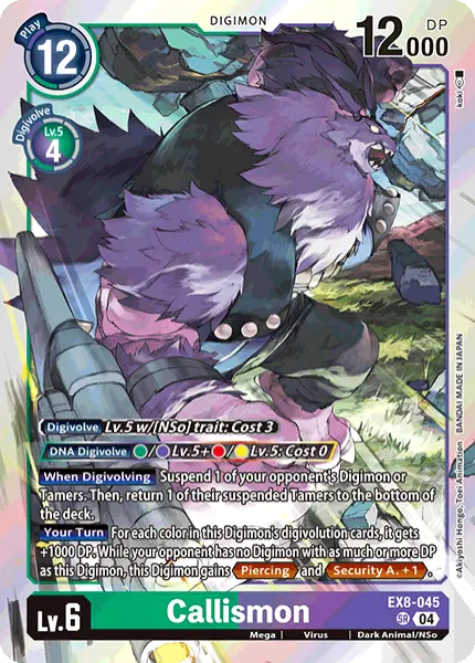 Digimon TCG Card 'EX8-045' 'Callismon'