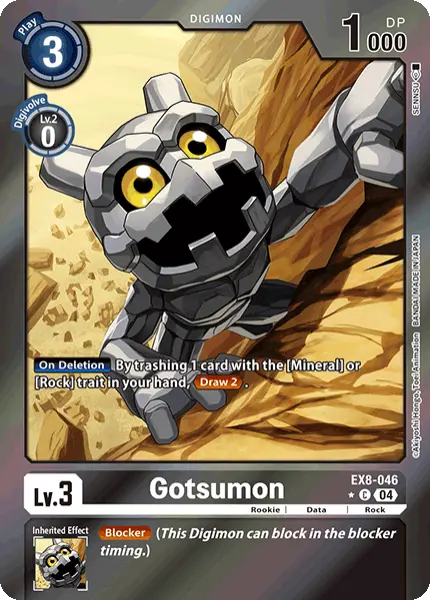 Digimon TCG Card 'EX8-046_P1' 'Gotsumon'