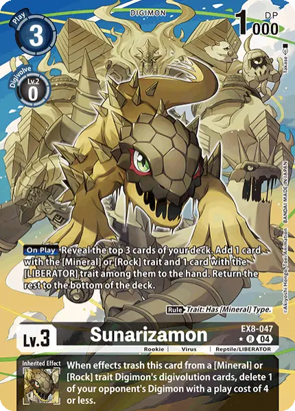 Digimon TCG Card 'EX8-047_P1' 'Sunarizamon'