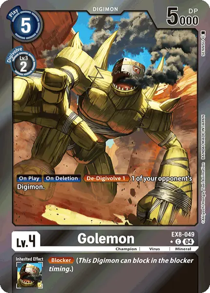 Digimon TCG Card 'EX8-049_P1' 'Golemon'