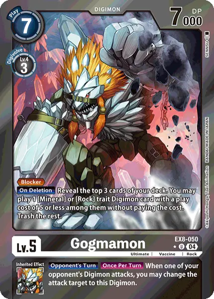 Digimon TCG Card 'EX8-050_P1' 'Gogmamon'